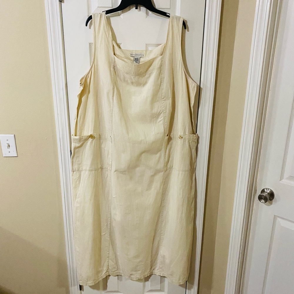 Vintage Jessica Holbrook dress! Cream/tan color! 3X women 🔥🔥👗